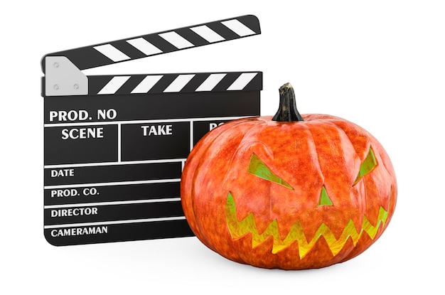 Ciak con il rendering 3D della zucca di Halloween