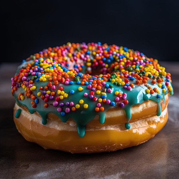 Ciambella arcobaleno colorata con spruzzi Una delizia per ogni occasione