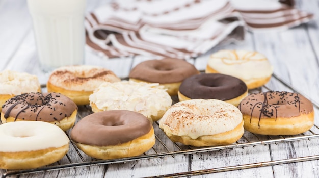 Ciambelle appena fatte colpo del primo piano