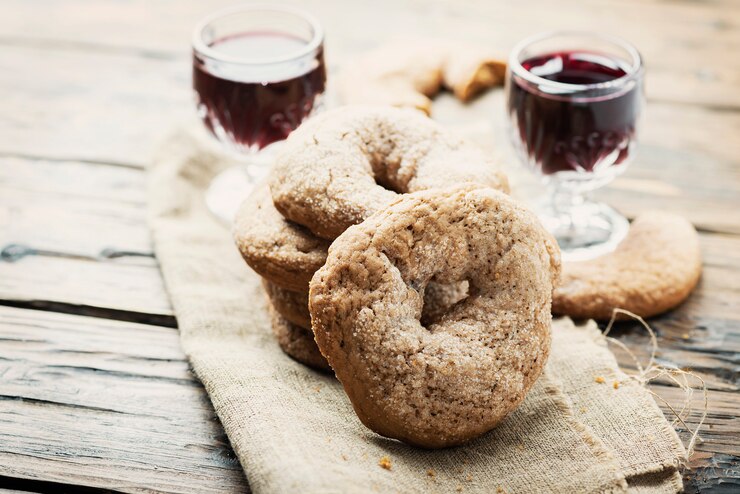 Foto ciambelline al vino rosso