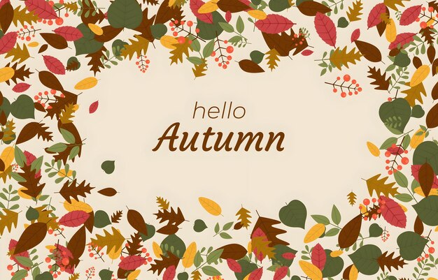 Ciao autunno - Un colorato e decorativo saluto autunnale con foglie e bacche