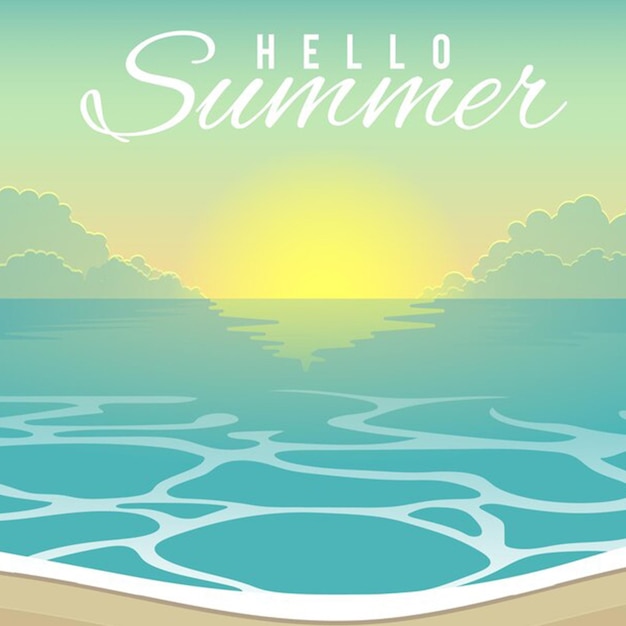 Ciao estate sulla spiaggia