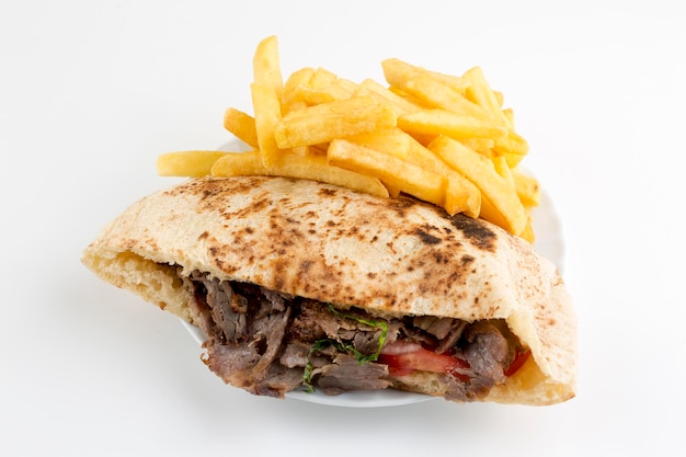 Cibi turchi deliziosi tradizionali; Panino al doner kebab