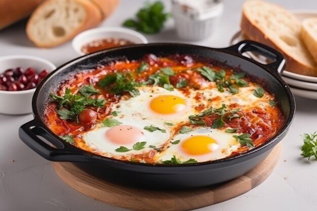 Cibo arabo Shakshouka Genera Ai