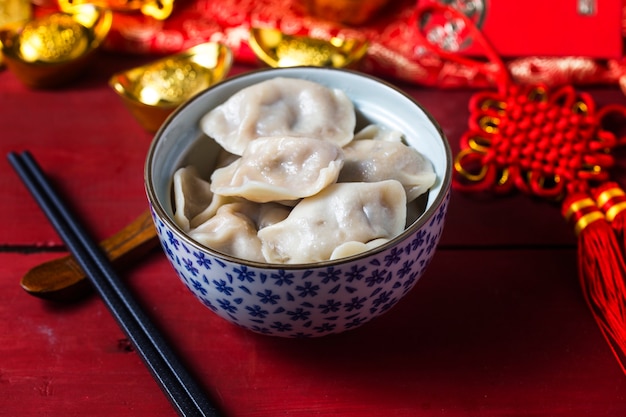 Cibo cinese di Capodanno Jiaozi