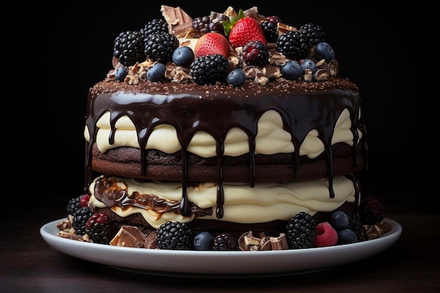 cibo di sfondo per la torta di compleanno al cioccolato 106jpg