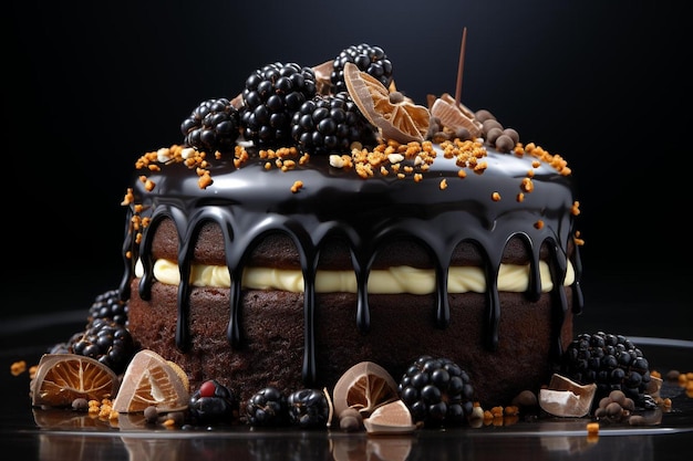 cibo di sfondo per la torta di compleanno al cioccolato 251jpg