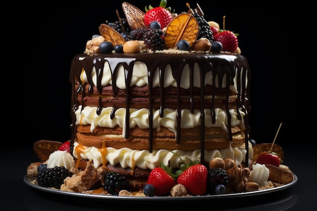 cibo di sfondo per la torta di compleanno al cioccolato 424jpg