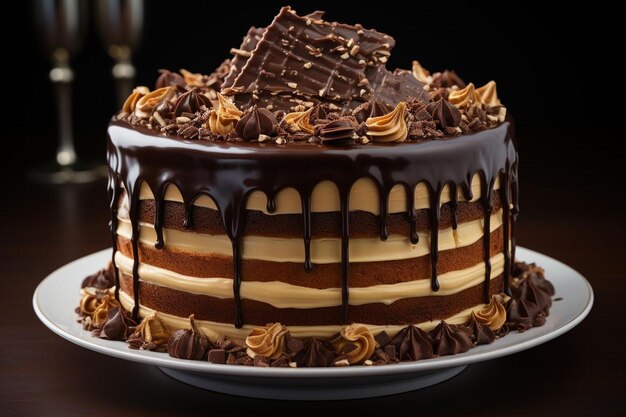 cibo di sfondo per la torta di compleanno al cioccolato 616jpg