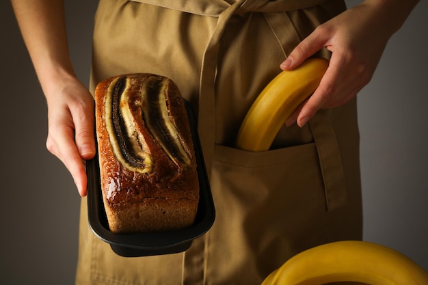 Cibo gustoso con la banana concetto di cibo gustoso con le banane