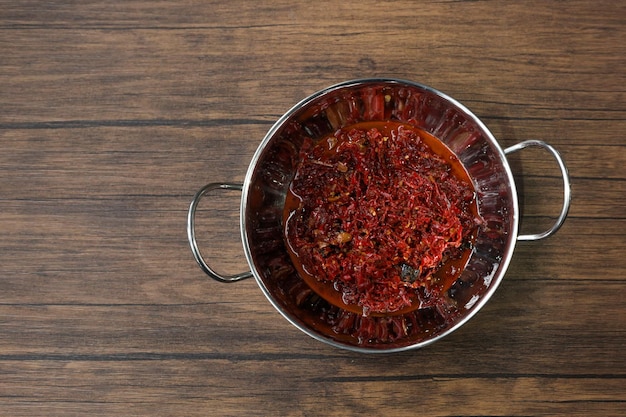 Cibo indonesiano, sambal goreng, a base di peperoncino piccante