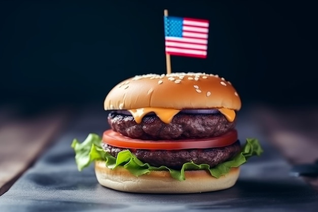 Cibo per hamburger americano Genera Ai