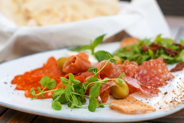 Cibo per la colazione in un ristorante