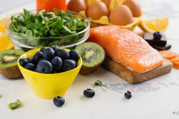 Cibo sano buono per gli occhi