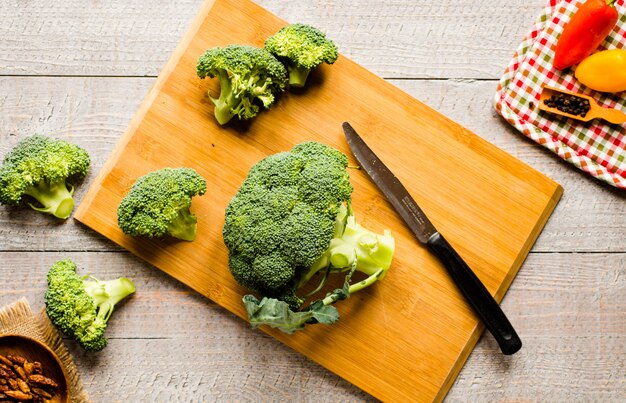 Cibo sano e copia spazio, verdure fresche