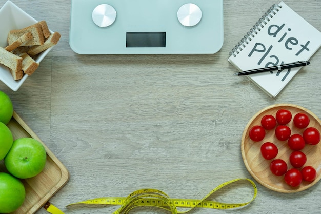 Cibo sano e programma dietetico per la donna