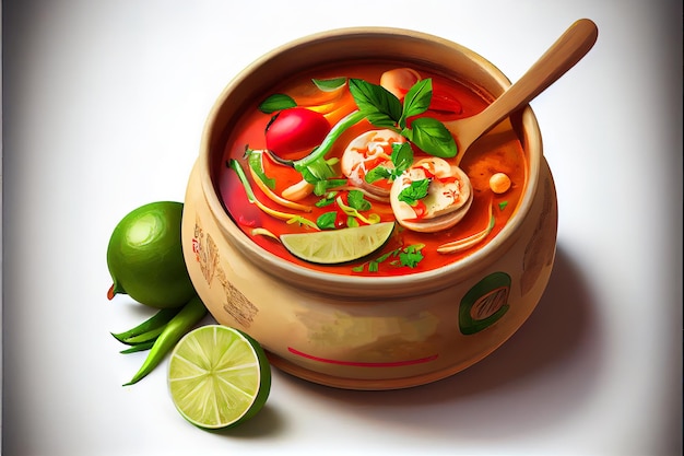 Cibo tailandese fresco Tom Yum