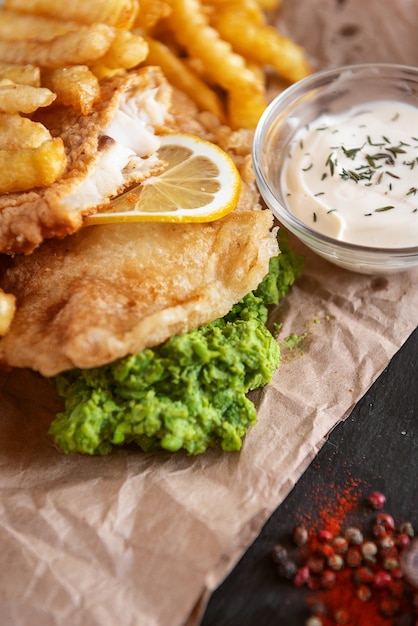 Cibo tradizionale inglese fish and chips?