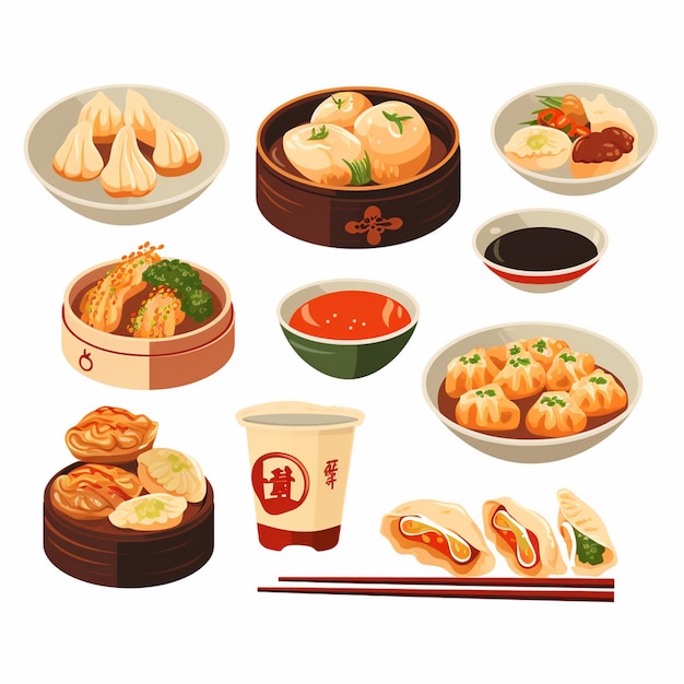 cibo vettoriale illustrazione cinese ristorante asiatico design cena isolata simbolo icona mea