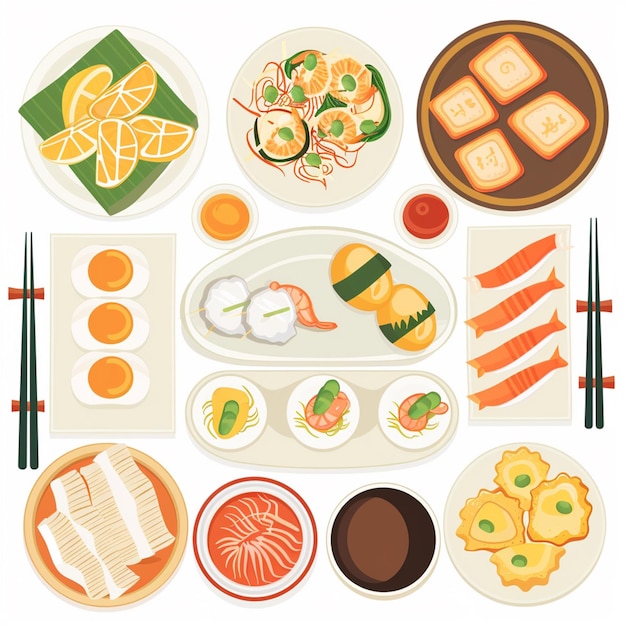 cibo vettoriale illustrazione cinese ristorante asiatico design cena isolata simbolo icona pasto