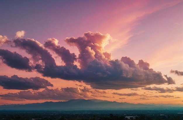 Cieli color pastello all'alba