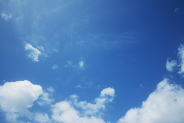 Cielo azzurro con nuvole bianche morbide