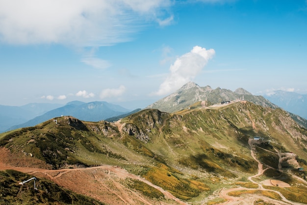 Cielo azzurro sopra le montagne