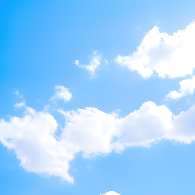 Cielo blu con nuvole ai generativa