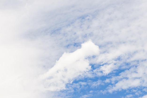 Cielo blu con nuvole bianche di cirrocumulus