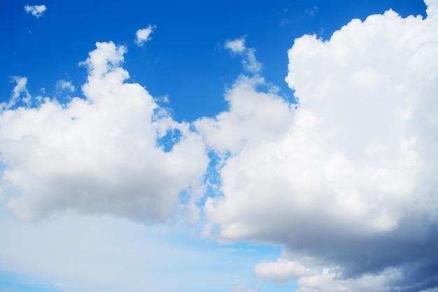 Cielo blu con nuvole bianche morbide