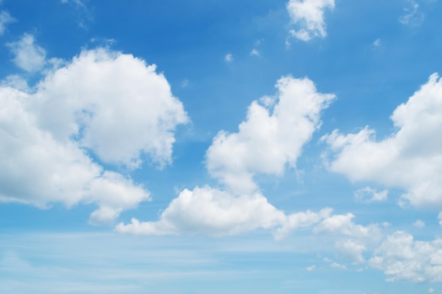 Cielo blu con nuvole bianche morbide