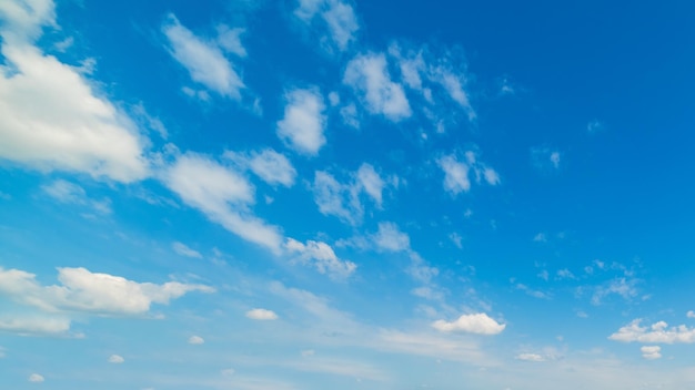 Cielo blu con nuvole bianche morbide