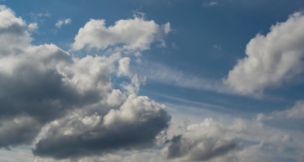 cielo blu con nuvole grigie lunatiche