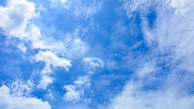 Cielo blu con nuvole in estate