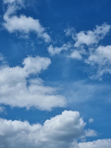 cielo blu con nuvole primo piano