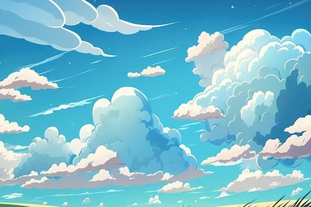 Cielo blu con sfondo di nuvole Bella forma stupefacente