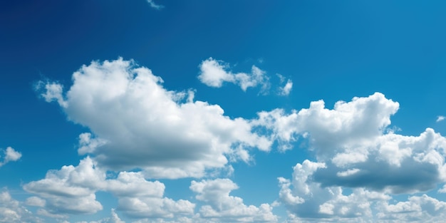 Cielo blu con sfondo nuvola Cielo nuvoloso per il periodo estivo IA generativa