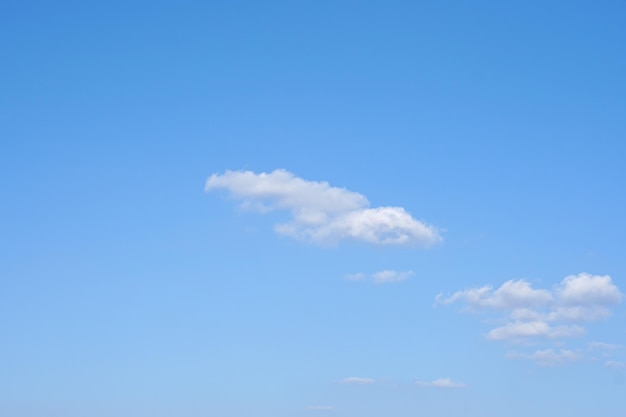 Cielo blu con soffici nuvole bianche che cambiano continuamente forma