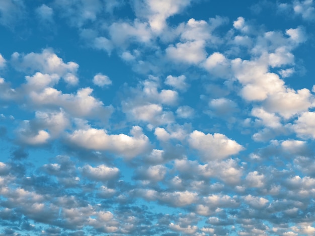 Cielo blu con tante piccole nubi cumuliformi