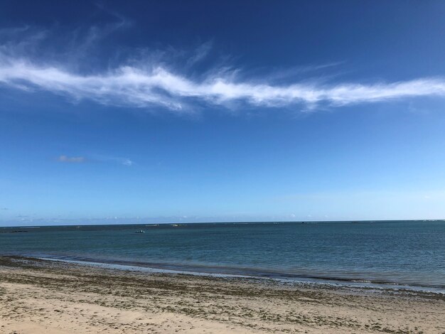 Cielo blu della spiaggia con le nuvole