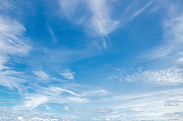 Cielo blu e nuvole bianche con fondo vago