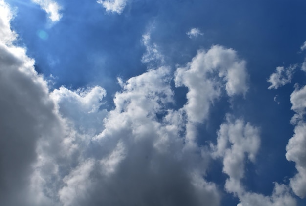 Cielo blu e nuvole bianche