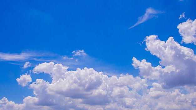 Cielo blu e nuvole bianche