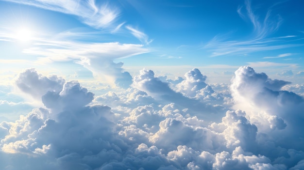 Cielo blu e nuvole bianche