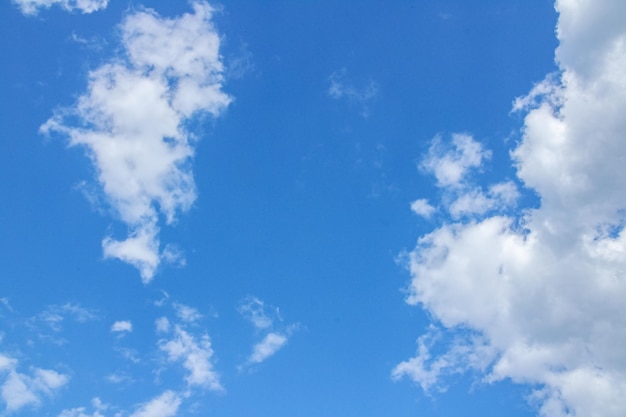 Cielo blu e nuvole chiare sullo sfondo del cielo estivo