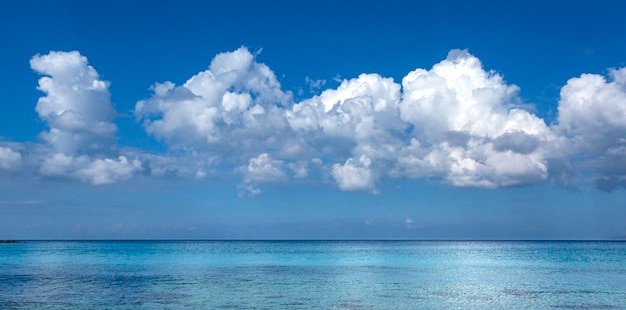 Cielo blu e oceano utilizzando come sfondo