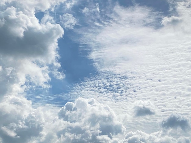 Cielo blu e sfondo bianco cloudscape