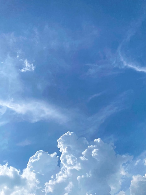 Cielo blu e sfondo bianco cloudscape