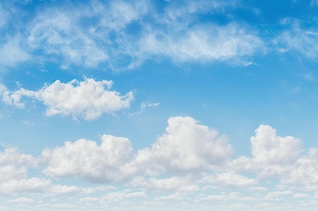 Cielo blu nuvole nuvole nel cielo blu chiaro sfondo bianco giorno