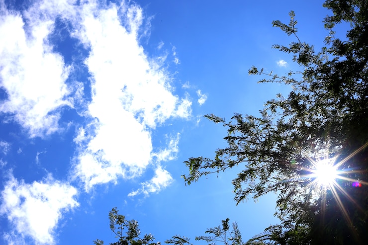 Foto cielo blu, sfondo naturale.